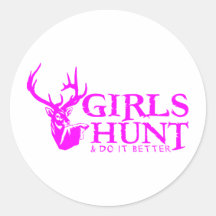 GIRLS HUNT DEER STICKERS