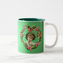 GIRLS in GREEN  by SHARON SHARPE mugs