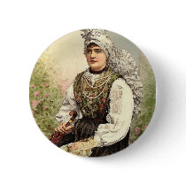 Girls in native costume, Carniola, Austro-Hungary Pin