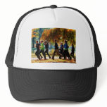 Girls Jogging On an Autumn Day Mesh Hats