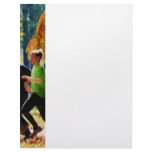 Girls Jogging On an Autumn Day Custom Letterhead
