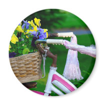 Girls Just Wanna Have Fun, Pink Girls Bicycle magnets by KahunaLuna Girls Just Wanna Have Fun, Pink Girls Bicycle magnets
