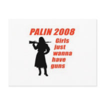 Girls just wanna have guns postcards by AntiPalin Girls just wanna have guns postcards