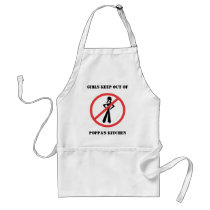 Girls Keep Out of Poppa's Kitchen! aprons