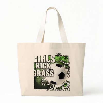 Girls Kick Grass Canvas Bags by prettytough