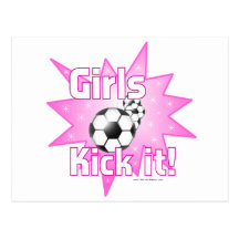 Girls Kick it Postcard