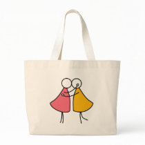 Girls Kiss Girls Tote Bags