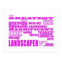 Girls Landscapers : Pink Greatest Landscaper Postcards