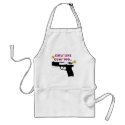 Girls Like Guns Too aprons