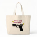 Girls Like Guns Too bags