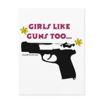 Girls Like Guns Too Postcard