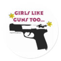 Girls Like Guns Too stickers
