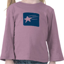 girl's long sleeve tee with shooting star
