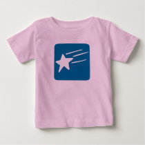 girl's long sleeve tee with shooting star t-shirts by rubymonkey girl's long sleeve tee with shooting star t-shirts