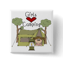 Girls Love Camping buttons