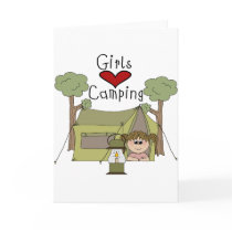 Girls Love Camping cards by toddlersplace Girls Love Camping cards