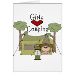 Girls Love Camping Card