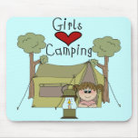 Girls Love Camping Mouse Pad