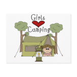 Girls Love Camping Postcard