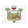 Girls Love Camping Postcard