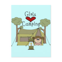 Girls Love Camping postcards by toddlersplace Girls Love Camping postcards