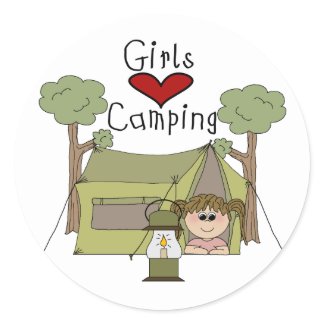 Girls Love Camping sticker