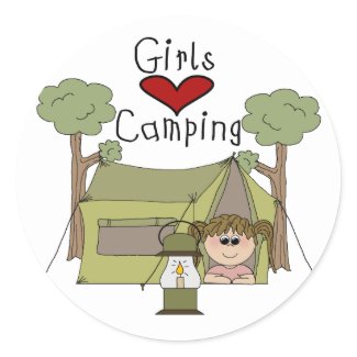 Girls Love Camping sticker