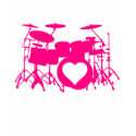 Girls Love Drums Dark T-Shirt