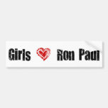 Girls Love Ron Paul Heart bumper stickers