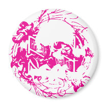 Girls Love Skulls and Ponies magnets