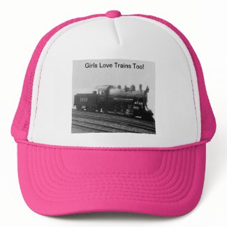 Girls Love Trains Too! Steam Engine Train Hat