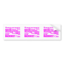 Girls Machinists : Pink Greatest Machinist Bumper Stickers