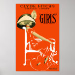 Girls, Miss Violet, Vintage Show Poster