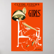 Girls, Miss Violet, Vintage Show Poster