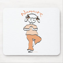 Girls Namaste Yoga Gear Mouse Pad