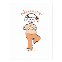 Girls Namaste Yoga Gear Postcards