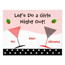 Girls Night Out Bachelorette Custom Announcement