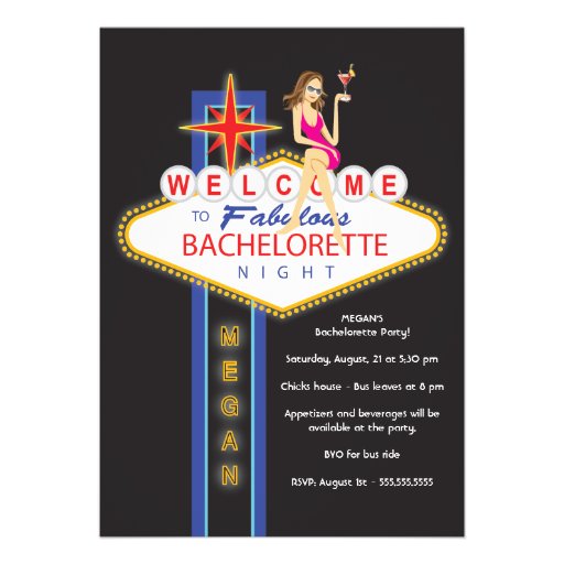 Girls Night Out Bachelorette Party Invitation (front side)