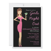 Girls Night Out Cocktail Diva Birthday Party Custom Invitations