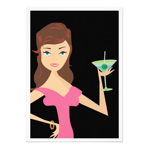 Girls Night Out Cocktail Diva Birthday Party Custom Invitations