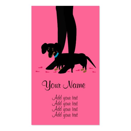 Girls' Night Out - Dachshund Business Card (front side)