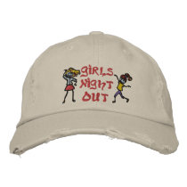 Girl's Night Out embroidered hats