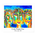 Girls Night Out Fine Art Print by Victoriart Girls Night Out Fine Art Print