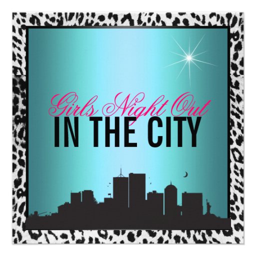 Girls night out in the city, Birthday Custom Announcement