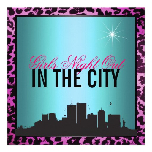 Girls night out in the city invitation