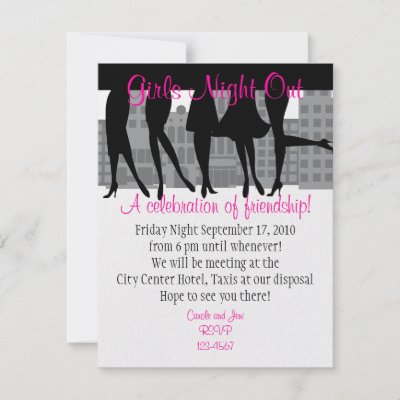 Girls Night Out Invitations by trennea. Perfect for a bachelorette party, 