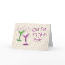 Girl's Night Out Invitation Greeting Card