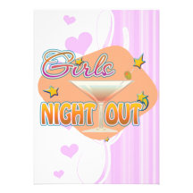 girls night out, last night out bachelorette party announcements