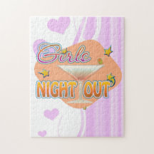 girls night out, last night out bachelorette party puzzles