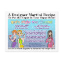 Girl's Night Out Martini Recipe Postcard by TheMartiniDiva